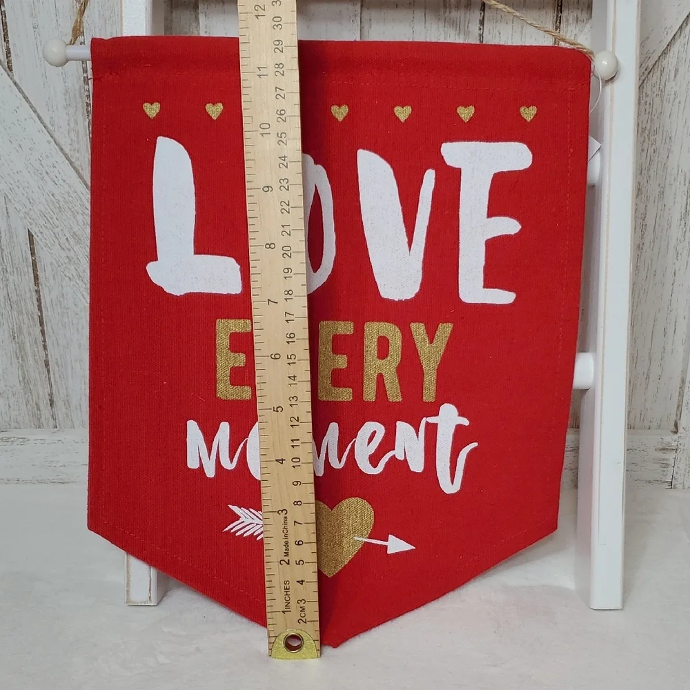 Valentine's Day Love Every Moment Wall Hanging Tapestry Home Decor NWT